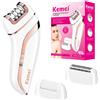 Kemei Originale Kemei 3 in1 epilatore elettrico epilatore viso corpo signore gambe Bikini gambe braccia epilatore ascellare ricaricabile.