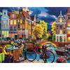 GATYZTORY Pittura moderna con i numeri Kit di pittura Immagine Disegno Città Vista notturna Tela Pittura Decorazione della casa per adulti Fai da te Se