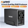 Maiwo Docking station per HDD MAIWO a 2 alloggiamenti Docking station per disco rigido da SATA a USB 3.0 per custodia per disco rigido da 3,5 pollici con custodia per 4 modalità RAID