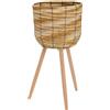 Wonderlust Deco - Fioriera in metallo e fibra D29x24/59h cm Marrone D29x24/59h cm