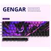 Bandai Gengar PBT Copritasti traslucidi originali con incisione laterale di fabbrica 68 tasti 129 tasti Copritasti da gioco E-Sports per PC Gamer Accessori