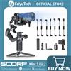 FeiyuTech SCORP Mini-3 Kit Gimbal All-in-One con Tracciamento Intelligente AI Integrato, Carico Massimo 2,0 kg, per Fotocamere Mirrorless, Action Cam e Smartphone