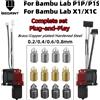 BEGRINT Assemblaggio completo Hotend Hotend per Bambu Lab X1 X1C P1P P1S con aggiornamento ventola 2.0 con ugello completo Bamboo Lab X1 Carbon