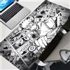 Bandai Tappetino per mouse Tappetino per scrivania da gioco per laptop Tappetino per mouse Manga in bianco e nero Anime Computer da ufficio Naruto Uzumaki Tappeto Gamer Tastiera Pad