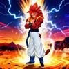 Bandai 32,5 cm/12,79 pollici Anime Dragon Ball Z Gogeta Figura DBZ Gogeta Action Figure Statua Collezione Modello Giocattoli Regali