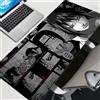 Bandai Tappetino da scrivania Tappetino per mouse in bianco e nero Anime N-naruto Tappetino per mouse Accessori per PC Tappetino per tastiera per giocatori Sasuke Uchiha Tappetini estesi per giochi