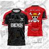 Bandai Maglia da Calcio 3D One Piece Anime Luffy Gear 5 per Uomo, T-shirt Estiva Sportiva, Polo Casual, Maglietta Cosplay per Bambini/Adulti