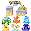 Bandai 12 Action Figure Pokémon Pikachu Blind Box Modelli Anime Decorazioni da Scrivania Giocattoli Pokémon Regali di Compleanno per Bambini