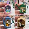 Bandai 6 pezzi Anime Figure Dog Scena di vita in miniatura in bottiglia Scatola cieca Figurina carina Decorazione del desktop Giocattolo per bambini Regalo a sorpresa per i fan
