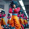 Bandai Statua Dragon Ball Jt Super Saiyan 4 Goku Vegeta a Doppia Testa 32cm 30cm, Modellino in PVC, Decorazione da Scrivania, Regalo di Compleanno per Ragazzi