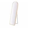 NONE Specchio da Terra Flamingo Natural con Parte Superiore Curva - 30 × 120 cm