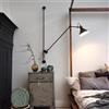HomeLover Lampada da parete vintage con braccio oscillante lungo, stile nordico, in metallo, orientabile, per soggiorno, studio, camera da letto, lampada da lettura a LED