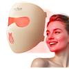 Hello Face Maschera Viso Hello Face M300 - 3000mAh, Silicone Pelle, Luce 4D Colore Cachi - Antirughe | Ringiovanimento | Terapia LED a Casa