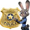 BEAST KINGDOM 1/10 Pezzi Distintivo in Metallo Zootopia Zootropolis, Spilla Judy Hopps Polizia per Donna Uomo, Gioiello da Bavero