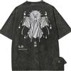 Bandai T-Shirt Naruto Shinigami con Sigillo del Demone Consumatore, Stile Vintage Acid Wash, Streetwear Oversize, Grafica Anime Retrò, Maglietta da Uomo