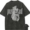 Bandai Maglietta Goku Dragon Ball Z Anime Uomo Vintage Acid Wash Oversize Cotone Streetwear Palestra Grafica T-shirt Muscolare 2026