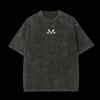 Bandai T-Shirt con Logo Majin M per Uomo, Effetto Acid Wash, Anime Dragon Ball Z, Cotone Minimalista, Streetwear Vintage, Top Grafico per Palestra e Allenamento