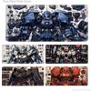 Bandai Tappetino per Mouse da Gaming Grande con Robot Mecha Anime, Stile Sci-Fi Gundam, Arte Meccanica Arancione e Bianca, Antiscivolo in Gomma, Tappetino Esteso per Tastiera e Scrivania