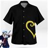 Bandai Maglietta Nera con Bottoni One Piece Trafalgar Law Zou Arc Cosplay, T-Shirt Estiva da Uomo, Abbigliamento per Bambini, Tee Y2k da Donna