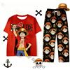 Bandai Pigiama Completo One Piece Re dei Pirati Luffy 2026 per Uomo, T-shirt e Pantaloni Y2K da Donna, Set T-shirt e Pantaloni per Bambini