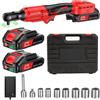 Betuyoo Chiave a cricchetto a batteria brushless da 3/8'', 80 N.m di coppia, 21V con luce LED, 7 bussole e custodia per riparazioni automobilistiche