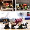 Bandai Set di 4 Statuette Anime della Serie Jojo's Bizarre Adventure, Versione Q, Ornamenti da Scrivania, Modellini da Collezione, Regali