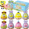 Figurine Anime di SpongeBob SquarePants e Patrick Star, Serie Mischief ‌ Modellino Roly-Poly, Bambola Decorativa in Scatola Sorpresa, Regalo di Compleanno