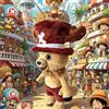 Bandai Peluche Tony Chopper di One Piece, Simpatico Dottore Cervo con Cappello Rosa, Giocattolo Anime, Regalo di Compleanno e Natale
