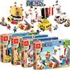 Bandai Set di Costruzioni One Piece Thousand Sunny Going Merry, Blocchi Micro 4in1, Modellini Ornamentali, Nave Pirata, Kit Regalo