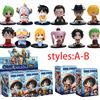 Bandai 1-12 Pezzi Blind Box Anime One Piece Figure Luffy Roronoa Zoro 6cm Versione Q Action Figure Giocattolo Carino Decorazione Scrivania Modello Regalo