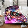 Bandai Coperta in flanella Demon Slayer Anime 2026, stampata su entrambi i lati, per tutte le stagioni, morbida e calda, alla moda, per la casa