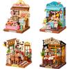 rolife Kit Casa in Miniatura Fai-da-Te Rolife Sweetie's Donut Shop, 141 Pezzi, Modellino Casa delle Bambole, Puzzle 3D, Kit di Costruzione Mini Casa per Adulti