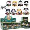 Bandai Demon Slayer Kimetsu no Yaiba Mega Cat Project Fortune Cat Figure Set Q Version PVC Modellino da Collezione