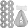 SUOLAER 2/5/10/15/20 Pezzi Rivestimenti Universali per Maschere Nasali CPAP, Coperture per Maschere CPAP, Cuscinetti per la Maggior Parte delle Maschere Nasali CPAP Integrali, Riutilizzabili e Lavabili