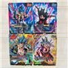 Bandai Carte Dragon Ball a doppia faccia (2 pezzi) (Gogeta: BR e Son Goku) con lamina dorata e texture olografica, perfette per la collezione anime fai-da-te