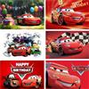 Potdemiel Sfondo per Festa di Compleanno a Tema Auto da Corsa, Decorazione con Palloncini e Torta, Accessori per Fotografia, Banner e Oggetti di Scena