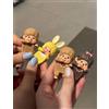 Bandai Figurina Anime Mengqiqi in Posizione Sdraiata, Blind Box, Mini Statuetta Cartoon, Decorazione Creativa per Telefono, Giocattoli, Regali per le Feste per i Fan