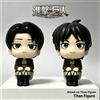 Bandai Figurina Anime Attack on Titan da 10cm, Levi Ackerman / Eren Jaeger / Mikasa, Versione Q Carina, Statuetta in PVC da Collezione