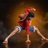 Bandai 1 pezzo di action figure di Monkey D. Luffy in stile da battaglia, collezione anime, 17 cm, decorazione da scrivania in PVC, modello giocattolo.