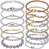 Potdemiel Nuovo Bracciale Elegante di Lusso Multicolore in Argento Puro 925 del 2026, Ideale per Splendidi Regali di Gioielleria per Eventi Femminili