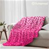 bilibili Coperta in flanella con stampa leopardata rosa sfumata, morbida e calda, per Natale e Halloween, leggera e accogliente, per decorazioni domestiche e regali.