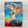 Bandai One Piece Nami OP01-016 R Card Versione Inglese Carte con Texture Olografica Condizioni Perfette Carta da Collezione Anime Premium Fai da Te
