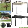 NONE Pergola da Esterno 3x3m / 3x4m con Tetto Scorrevole, Gazebo da Giardino con Struttura in Acciaio, Tettoia Impermeabile Parasole per Patio, Giardino, Terrazza