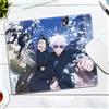 Potdemiel Tappetino per Mouse in Pelle Premium Anime Jujutsu Kaisen Gojo Satoru, Tappetino da Tavolo E-sports Ryomen Sukuna Fushiguro Megumi, Piccolo Tappetino per Tastiera