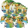 KAYOU Set di stoviglie usa e getta a tema «Il re leone», con Simba, per feste: piatti, bicchieri, tovaglioli, tovaglia, ideale per compleanni di bambini e feste per neonati.