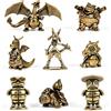 TAKARA TOMY Statuetta Pokémon in Ottone: Charizard, Blastoise, Dragonite, Bulbasaur - Drago Volante Ruggente - Modellino Animale Decorativo, Regalo