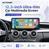 AUTOABC 2400*900 12.3" Wireless CarPlay Android Auto Touchscreen Autoradio Multimediale Per Mercedes-Benz W205 X253 GLC Classe C Coupé 2015-2018
