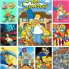 bilibili Anime The S-Simpsons 5D DIY Pittura Diamantata Completa Quadrata e Rotonda per Decorazione Estetica di Casa, Soggiorno, Camera da Letto e Bar