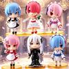 Bandai Re:Zero - Set di personaggi da collezione Rem, Ram e Echidna | Set di 6 Statuette in Stile Chibi, Statue Anime Dettagliate per Fan e Collezionisti
