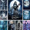 bilibili Pittura Diamantata Fai da Te Ispirata al Film 'La Sposa Caduta' di Tim Burton, Decorazione Horror con Sposa e Sposo Teschi per Soggiorno e Camera da Letto